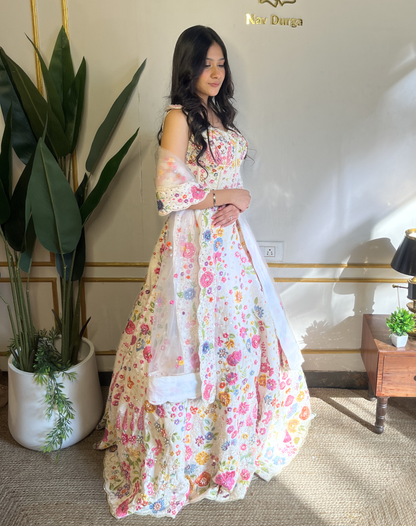 Whisper White Lehenga