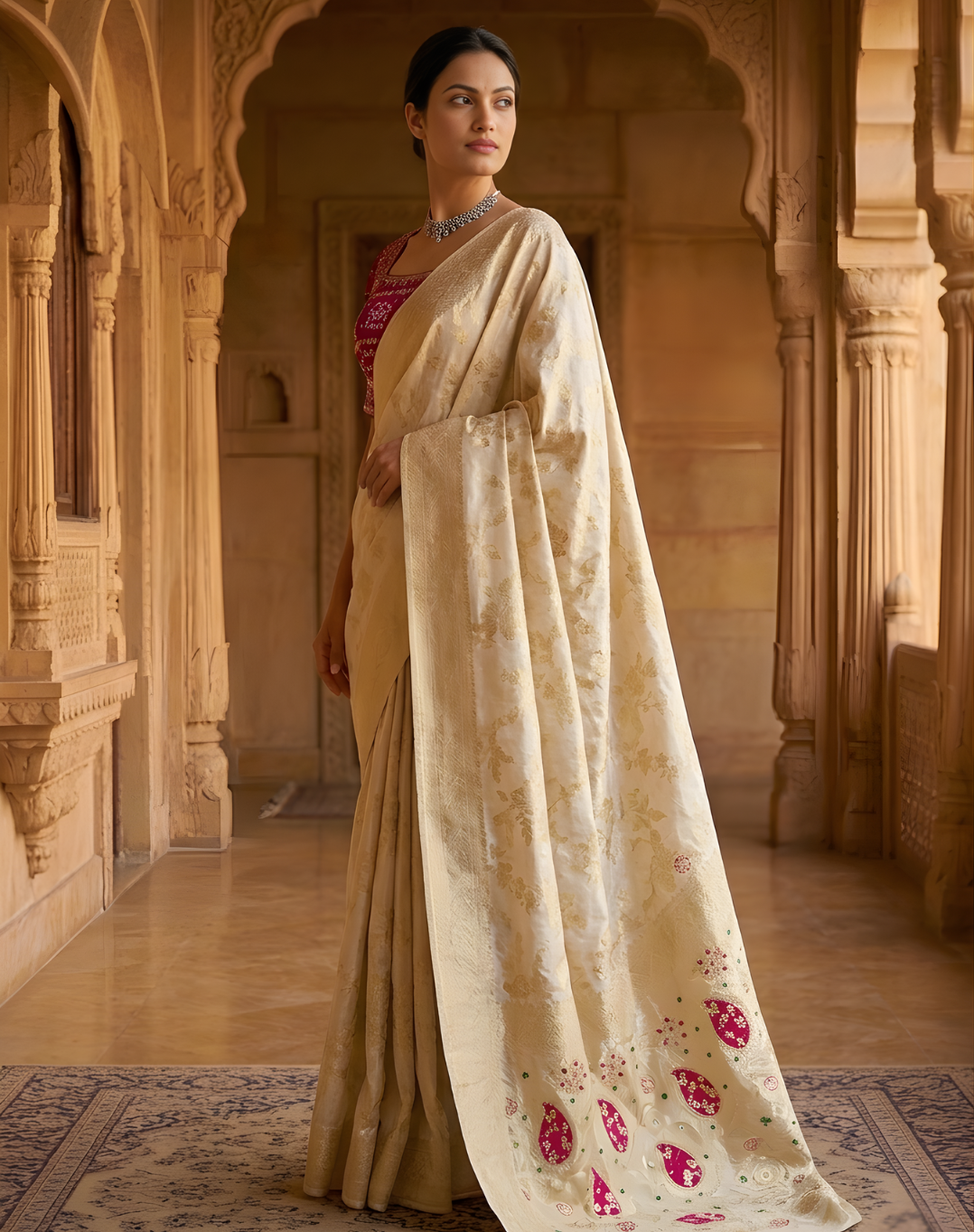 Cream Silk Statement