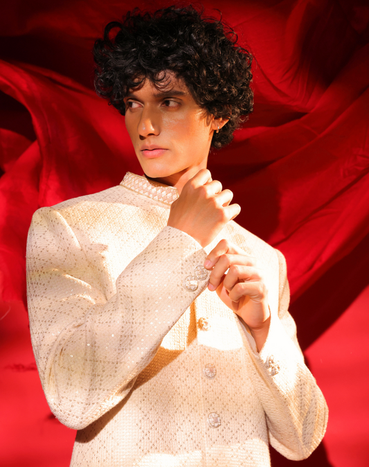 Exquisite White Chikankari