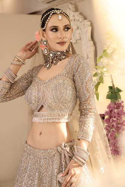 Gilded Champagne Lehenga
