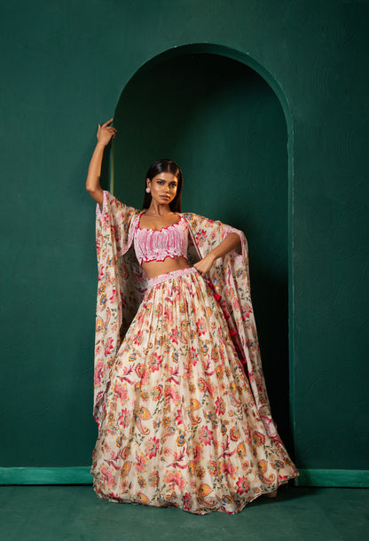 Celeste Chinon Lehenga