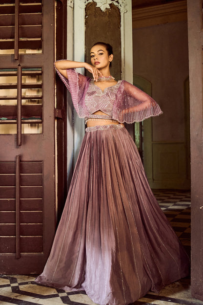 Lustrous Chinon Silk Lehenga