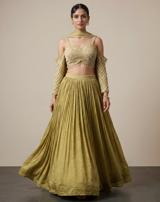 Chartreuse Silk Bloom