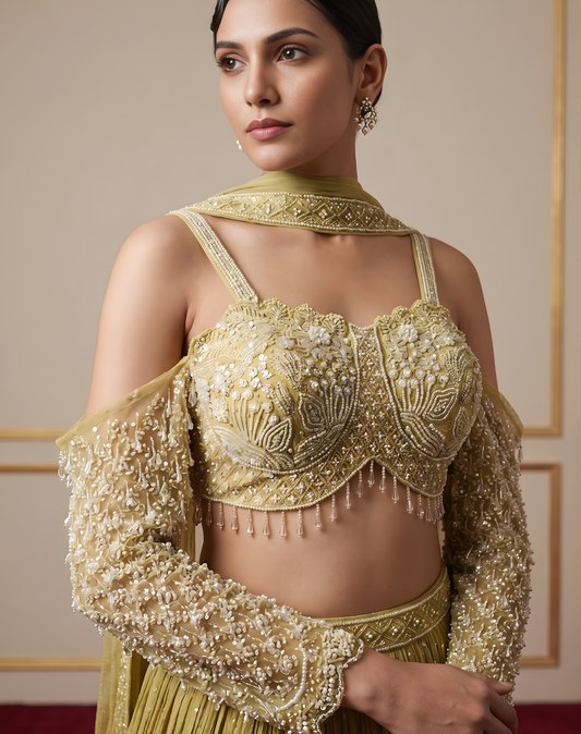 Chartreuse Silk Bloom