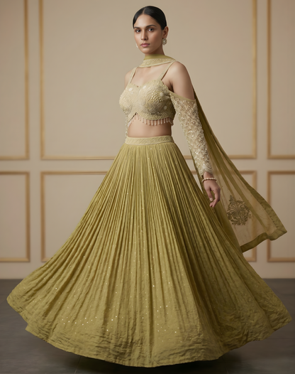Chartreuse Silk Bloom