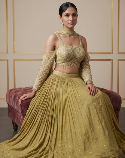 Chartreuse Silk Bloom